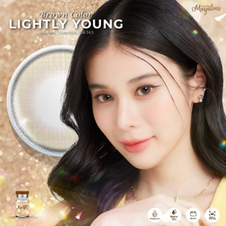 Lightly young brown คอนแทคเลนส์ (Mayalens ค่าอมน้ำ55%)