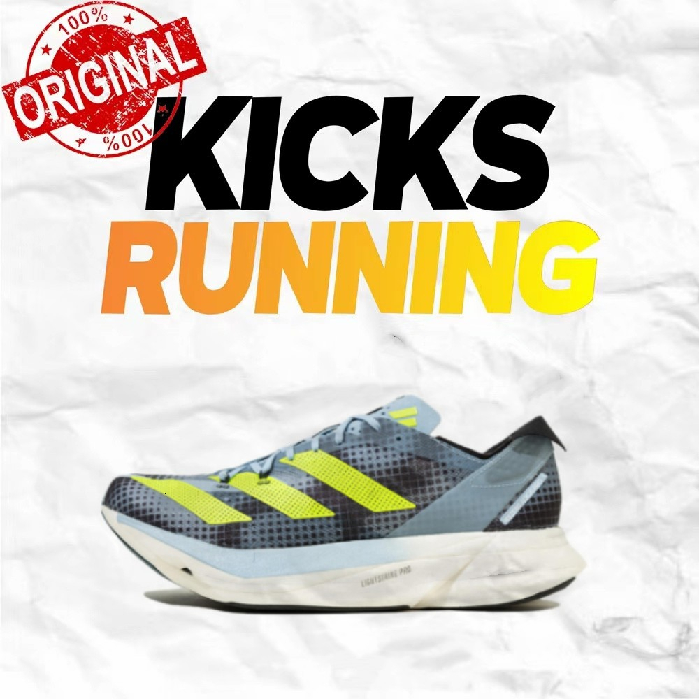 adidas Adizero Pro 3 Grey blue style Running shoes ของแท้ 100 %