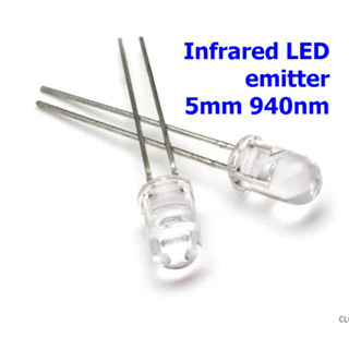 (10ชิ้น)Infrared LED emitter 5mm 940nm