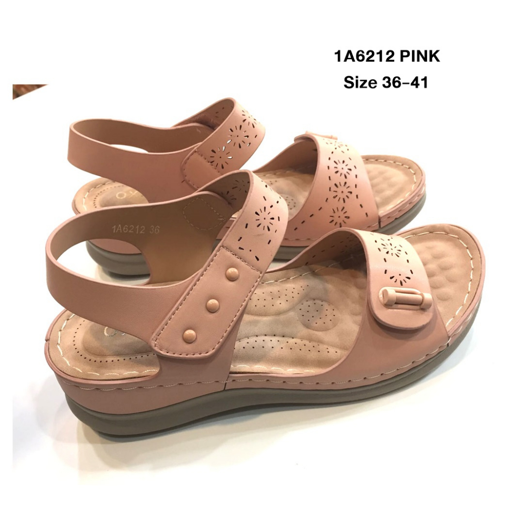 5okshop รองเท้าเพื่อสุขภาพ แตะ ส้นเตารีด แบบสวม ปรับความกระชับได้  มีปุ่มนวดเท้า สวมใส่สบาย น้ำหนักเบามาก 1A6212