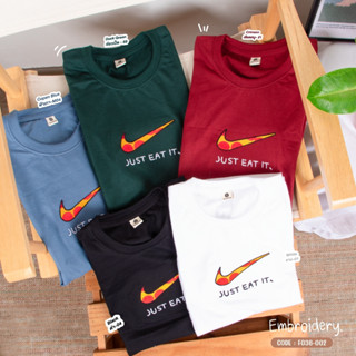 เสื้อปักโลโก้สวย just eat it พร้อมส่ง