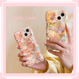 🎁ส่งของขวัญ🎁เคสไอโฟน สำหรับ 11 13 for iPhone Case 14 12 Pro Max ระดับสูง แฟชั่น ดอกไม้ กันกระแทก ปกป้อง เคสโทรศัพท์