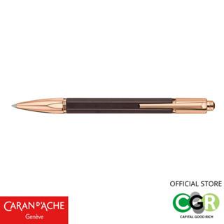 ปากกาลูกลื่น CARAN DACHE Rose-Gold Plated VARIUS EBONY Ballpoint Pen # 4480.142