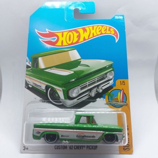 รถเหล็ก Hotwheels CUSTOM 62 CHEVY PICKUP (ib18)