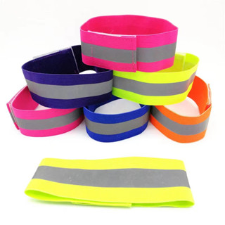 สายรัดสะท้อนแสง , สายออกกำลังกาย , สายยางยืด 1 คู่ Reflective straps, exercise straps, elastic straps 1 pair