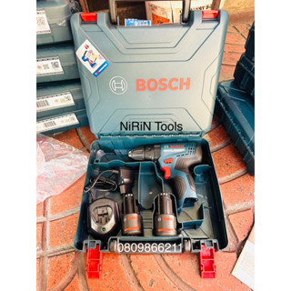 BOSCH สว่านแบต 3 ระบบ 12V รุ่น GSB 120-LI สว่านไขควงกระแทกไร้สาย แบตเตอรี่ Li-ion 2.0Ah แบต 2 ก้อน