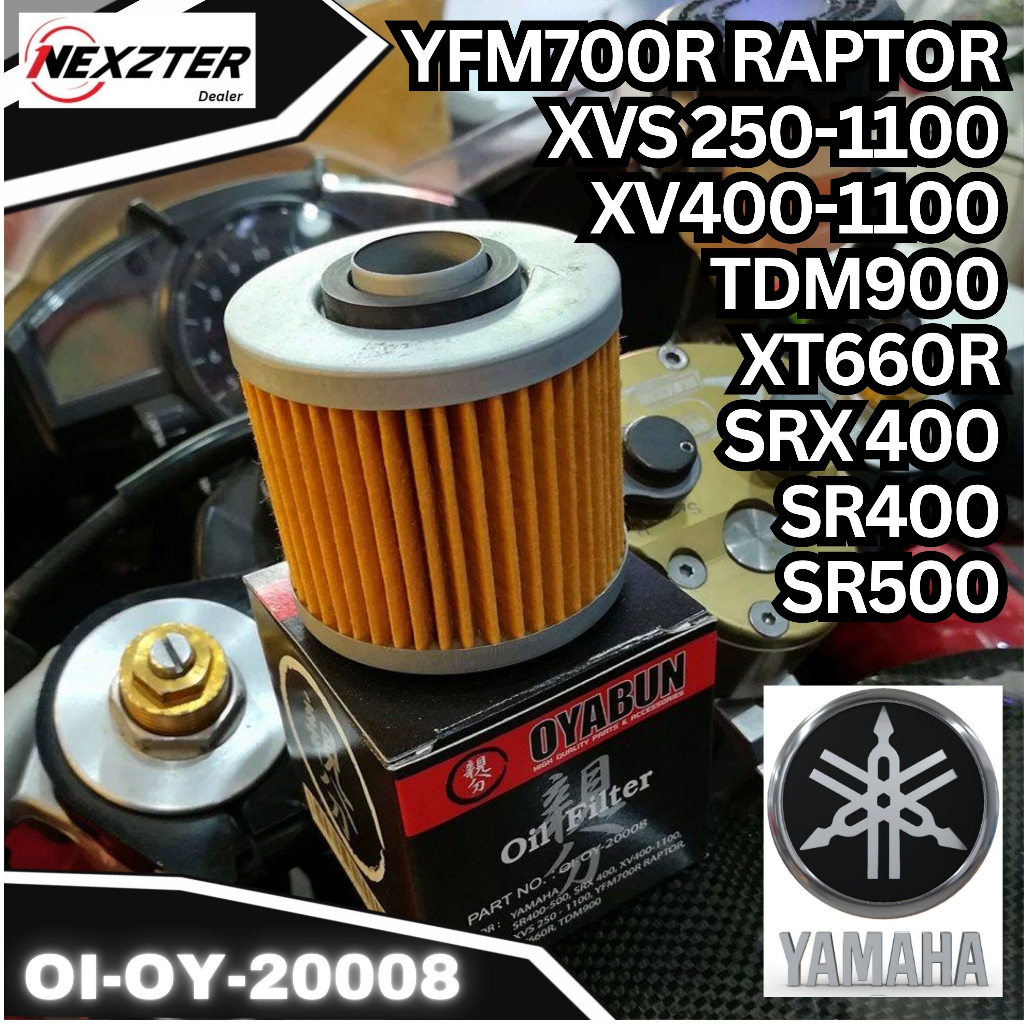 กรองน้ำมันเครื่อง OYABUN SR400-500 SRX 400 XV400-1100 XVS 250-1100 YFM700R RAPTOR XT660R TDM900 XS25