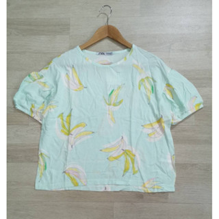 #0608 Zara  เสื้อแขนสั้น ผ้านุ่มยืด