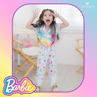 BARBIE : ENXT1159+ENXP3035 เสื้อ+กางเกงเด็กผู้หญิง ลิขสิทธิ์แท้