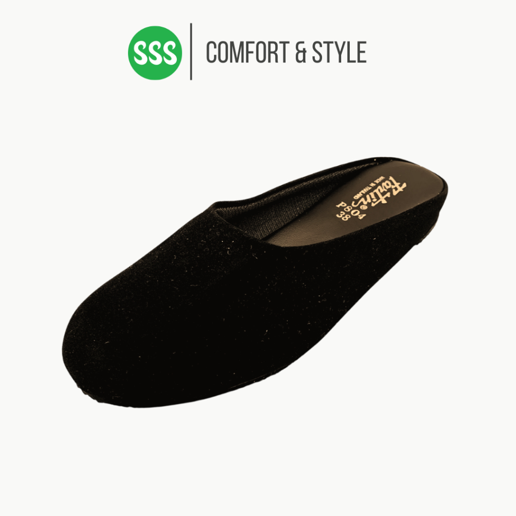 SSS Fartin P803 รองเท้าเปิดส้น ทรงจีน ส้นเตี้ย ปักลายดอกไม้ สไตล์วินเทจ นุ่ม เบา สบาย กันลื่น ของแท้