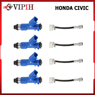 4 ชิ้น หัวฉีดน้ำมันเชื้อเพลิง Honda Civic Acura RSX หัวฉีด 16450-RWC-A01 EWLKJ00429