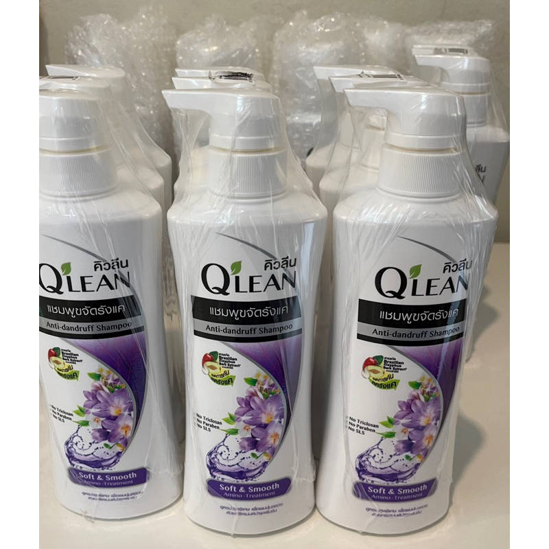 Q'lean คิวลีน 340 มล.แชมพูขจัดรังแค ลดปัญหาผมขาดหลุดร่วง EXP:23/08/2028