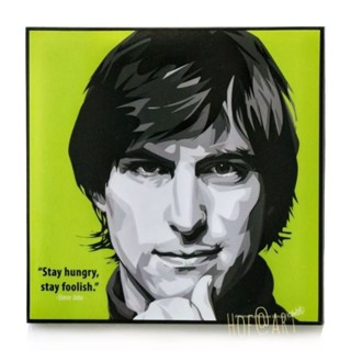 Steve Jobs #2 สตีฟ จอบส์ Apple รูปภาพ​ติดผนัง pop art กรอบรูป แต่งบ้าน ของขวัญ ของสะสม