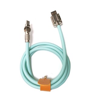 สายชาร์จเร็ว หมุนได้  180° สายชาร์จเล่นเกมส์ 120W 6A Super Fast Charge LED 2 เมตร ซิลิโคนสาย USB