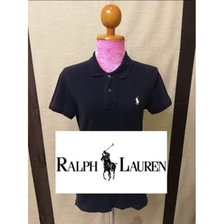 เสื้อโปโล​แขนสั้นยี่ห้อ Ralph Lauren​/ วัสดุผ้าฝ้าย 💯​% (สีกรมท่า)​/ Size M/ Made in Indonesia 🇮🇩​