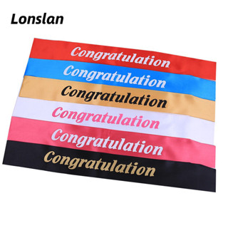 Lonslan ของขวัญปัจฉิม สายสะพายปัจฉิม Congratulations ของขวัญปัจฉิม เข็มขัดมารยาท