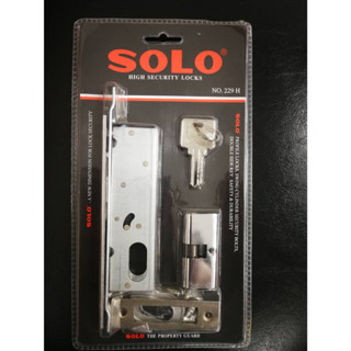 SOLO ตลับพร้อมกุญแจบานเลื่อนซิงค์ ไข 2 ทาง SOLO รุ่น 229 H สีสเตนเลส 1192569