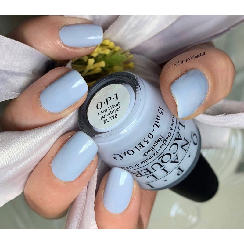 พร้อมส่ง OPI I Am What I Amethyst  สี light pale lilac, pastel purple ม่วงอ่อนพาสเทล  แท้ 💯% - รูปที่ 7