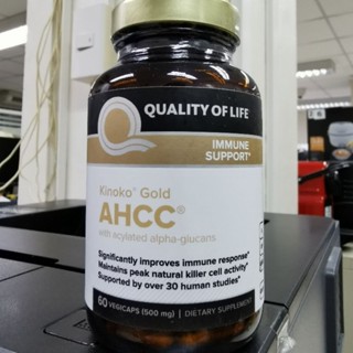 AHCC 500​ mg Quality of Life Labs Kinoko Gold AHCC with Acylated Alpha-Glucans 60 Vegicaps NK​ Cell​