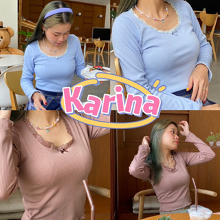 (chamhoysri.s) แขนยาวผ้าร่อง รุ่น Karina สไตล์เกาหลี