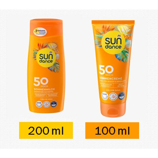 ครีมกันแดดจากเยอรมัน  ใช้ได้ทั้งผิวหน้าและผิวกาย SUN DANCE  Sonnenmilch LSF 50, 200 ml