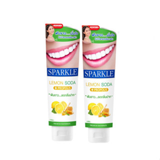 [แพ็ค 2 หลอด] SPARKLE DOUBLE WHITE LEMON SODA TOOTHPASTE 100 กรัม ยาสีฟัน สปาร์คเคิล สูตรเลมอน 07807