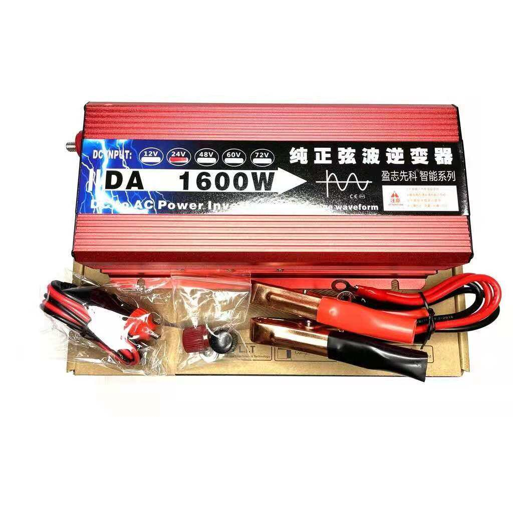 อินเวอร์เตอร์ DA inverter 3500w/3000w/1600w รุ่น12v/24v to 220v ตัวแปลงไฟ DC เป็น AC ตัวแปลงไฟรถ แปล
