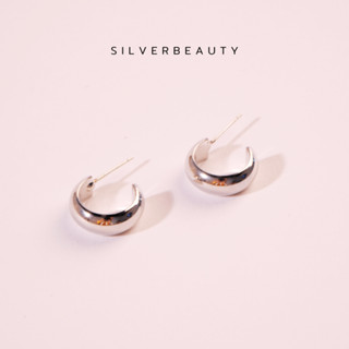 โค้ด SILV45 ลด45.-  Silver beautyต่างหูลายเรียบซีเล็กแฟชั่นE10203