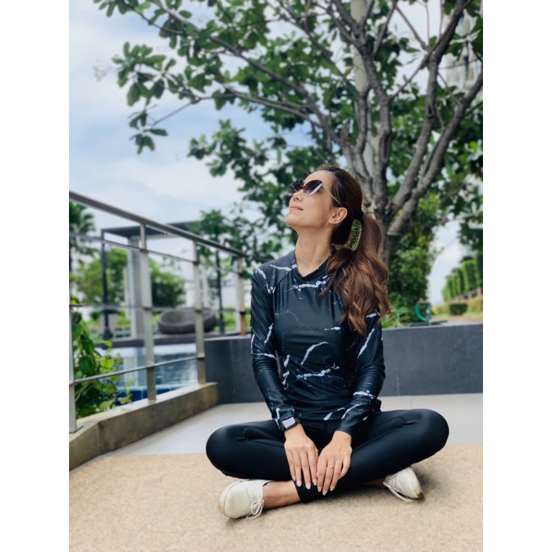 ชุดว่ายน้ำ “โทนเข้ม” S M L XL เซ็ทเสื้อแขนยาวและกางเกงขายาว - รูปที่ 7