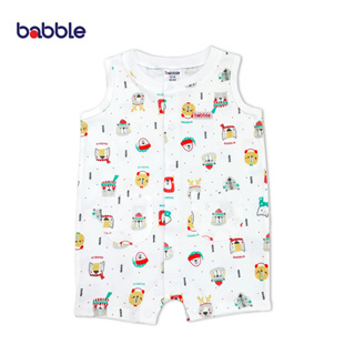 [ขายดี] BABBLE จั้มสูทขาสั้น บอดี้สูทเด็ก แบบแขนกุด อายุ 3 เดือน ถึง 2 ปี (4 ลายให้เลือก) (DRS004) (BDRS)