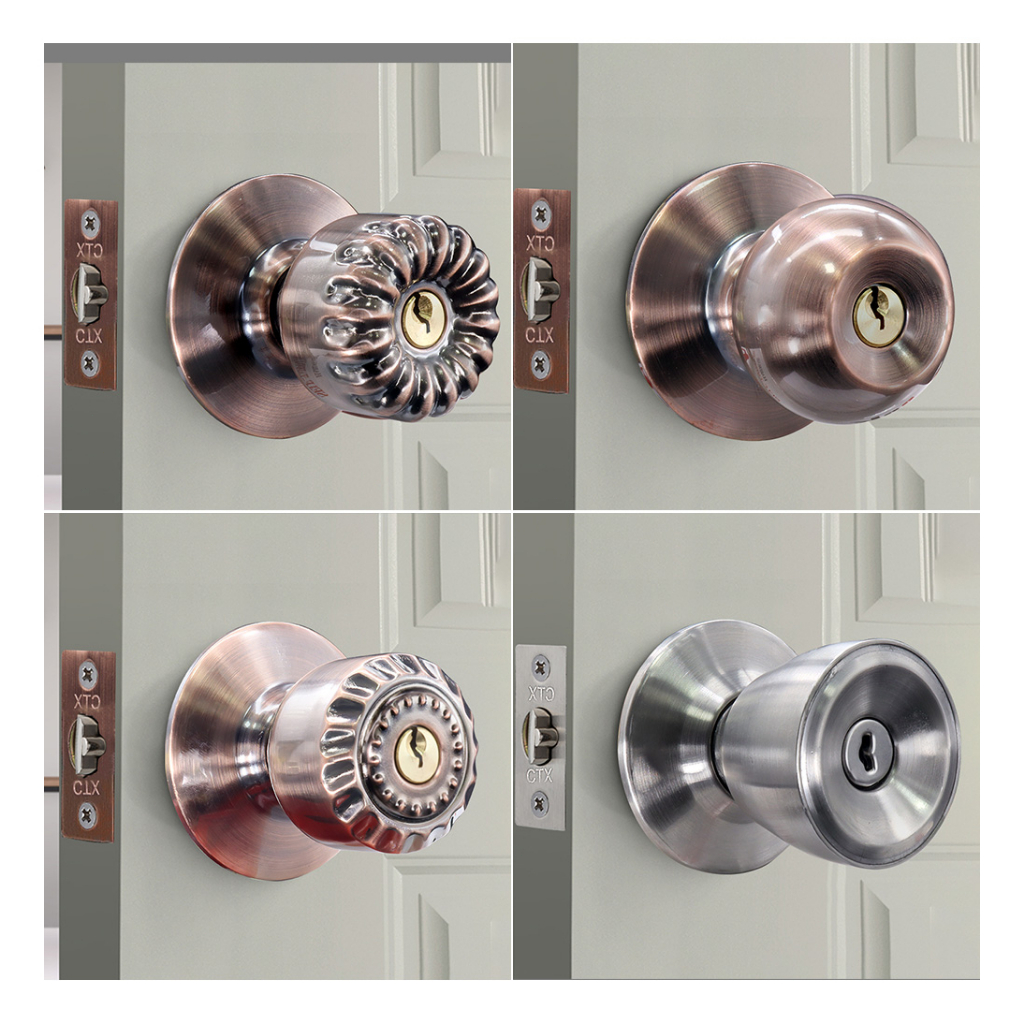 MUSCLE COW ลูกบิดลูกบินประตูมี6แบบ ลูกบิดประตูสแตนเลสห้องนอนมีกุญแจ ลูกบิดประตูสแตนเลสห้องน้ำไม่มีกุญแจ ไส้ทองเหลือง - รูปที่ 6