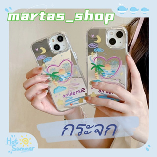 ❤️ส่งของขวัญ❤️ เคสไอโฟน 11 12 13 14 Pro Max พื้นผิวกระจก กราฟฟิตี การ์ตูน รูปหัวใจ เรียบง่าย Case for iPhone น่ารัก สาว