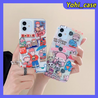 💕พร้อมส่ง💕iPhone 14 13 12 11 Pro Max เคส for เคสไอโฟน11 เรียบง่าย บางเบาพกพาง่าย การ์ตูน น่ารัก แฟชั่น เคสนิ่ม Case