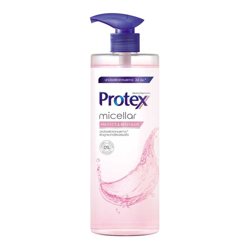 Protex Micellar Shower Cream ชมพู ครีมอาบน้ำโพรเทคส์ไมเซลล่า 475มล.