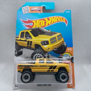 รถเหล็ก Hotwheels DODGE RAM 1500 สีเหลือง (ib24)