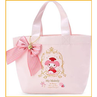 กระเป๋าโท้ท Sanrio My Melody 32.5 x 10.5 x 21.5 cm [ส่งตรงจากญี่ปุ่น] โพลีเอสเตอร์ Sanrio Tearoom interior open pocket tote bag กระเป๋าถือ