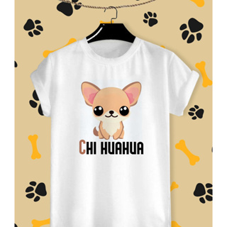 เสื้อยืดสกรีนลาย น้องหมา ชิวาวา (Chihuahua) เนื้อผ้า TK บางเบา ไม่หด ไม่ยืด ไม่ย้วย