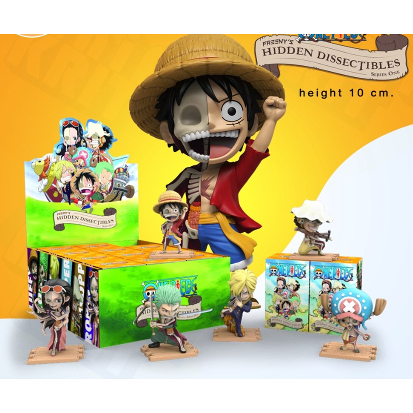 One Piece Model Mighty Jaxx Onepiece กล่องสุ่มโมเดลวันพีชครึ่งคนครึ่งกระดูก มาพร้อมฐานรอง มี 6 แบบให