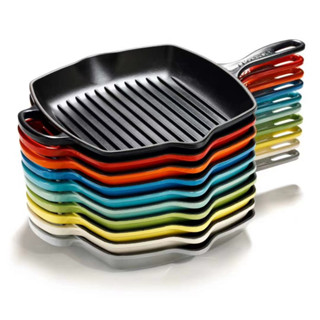 26cm French le creuset cool color square steak frying pan enamel cast iron frying pan baking pan Frying pan