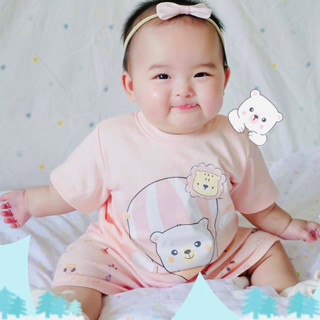 Tinybabe ชุดเสื้อยืดกางเกงขาสั้น สำหรับเด็ก อายุ 3-24เดือน Premium Cotton