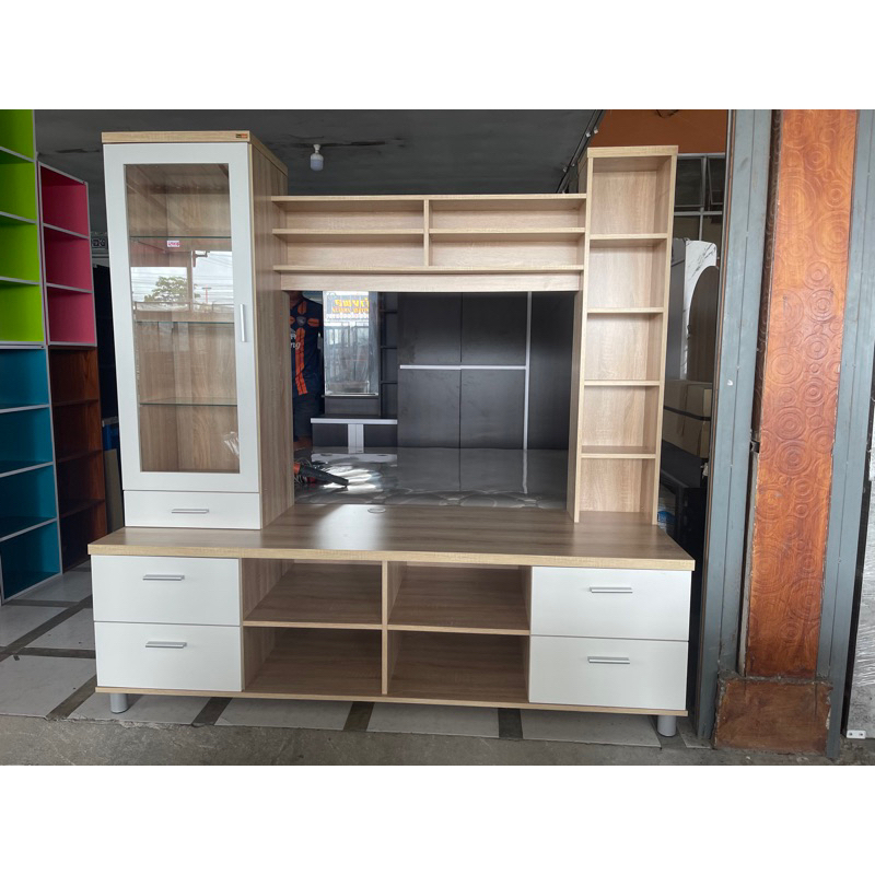 โฮมเธียรเตอร์ 180x60x180 มีระบบไฟดาวไลฟ์ช่องตู้โชว์