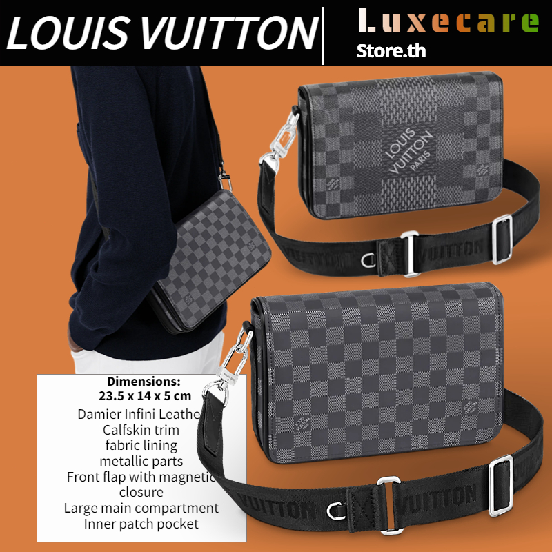 ถูกที่สุด ของแท้ 100%/หลุยส์วิตตองLouis Vuitton STUDIO Men/Shoulder Bags ผู้ชาย/กระเป๋าสะพายไหล่/กระเป๋าร่อซู้ล