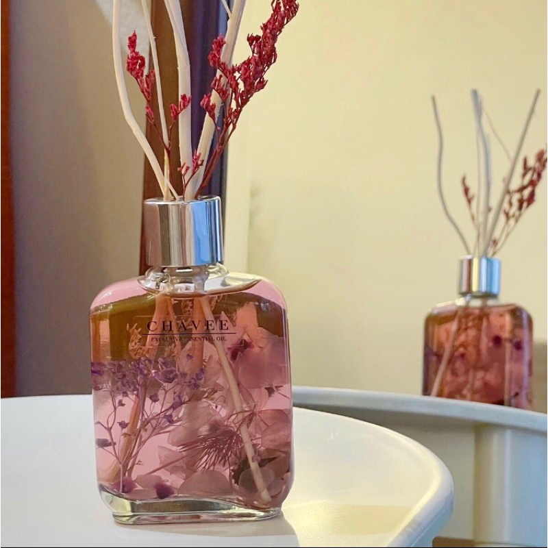 CHAVEE.VIBES:ก้านไม้หอมปรับอากาศ กลิ่นSAT.vibes 100ml(ลาเวนเดอร์,โรสแมรี่,ยูคาลิปตัส