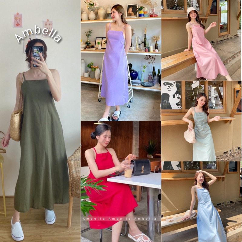 เดรสลินิน Davika พร้อมส่ง สีสวยทุกสี เดรสสายไขว้หลัง รูปที่ 3