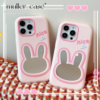 📦จัดส่ง24ชม📦เคสไอโฟน11 14 Pro Max น่ารัก กระต่าย แบบกระจก เคสซิลิโคนนิ่ม ป้องกันการตก เคส iphone 12 13 Case for iPhone