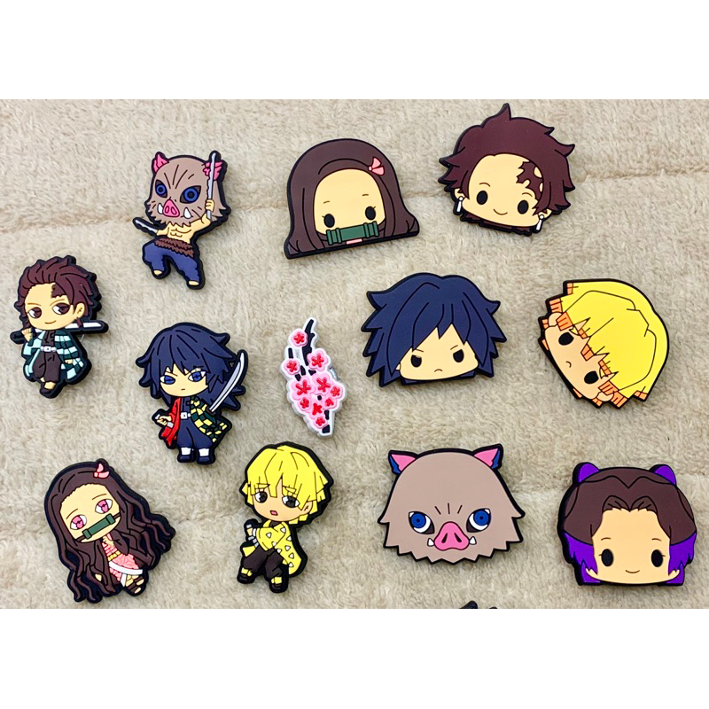 JBCT 👠🌈ตัวติดรองเท้ามีรู คิเมะสึ โนะ ไยบะ" ดาบพิฆาตอสูร "🌸🌀🌈 ShoeCharm “ Demon Slayer: Kimetsu no Yaiba “อินเทรนด์ Anime
