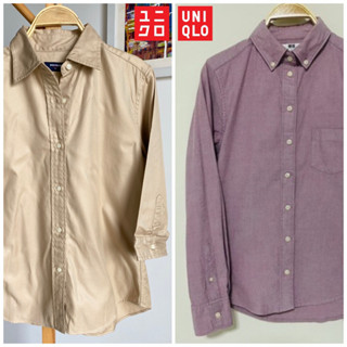 ★ UNIQLO ★ ยูนิโคล่ เสื้อเชิ้ต เชิ้ตผู้หญิง shirts เสื้อทำงาน