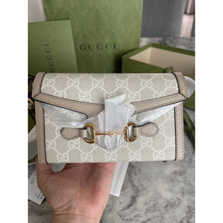 ❌ ขายแล้ว ❌ [Used Like Very New!!] ปี 2023 Gucci Horsebit 1955 Mini Bag Beige White