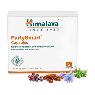 Himalaya PartySmart Capsules แก้แฮงค์ แท้จากอินเดีย🇮🇳 1กล่อง 5 แคปซูล