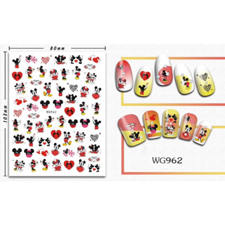 WG Sale !! สติ๊กเกอร์แปะเล็บ ลายดอกไม้ การ์ตูนน่ารักๆ ลอกแปะติดได้เลยจ้า